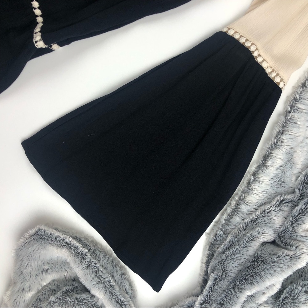 Umgee color block cold shoulder baby doll dress - Picture 5 of 7